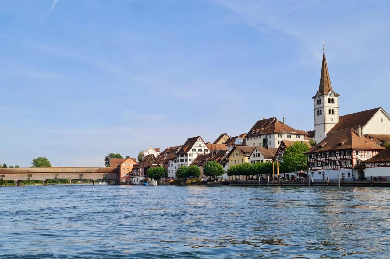 Ferienwohnung Rheinblick In Buesingen -Keine Monteure- Busingen Esterno foto